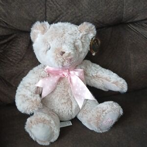 F.A.O Schwarz Plush Teddy Bear with Pink Bow